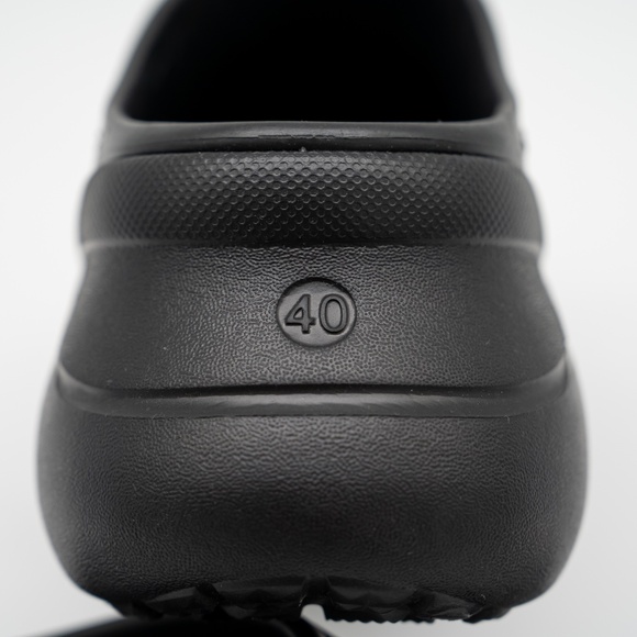 size 40 - Balenciaga Crocs Mule Rubber Slide Sandal Platform Black - Picture 10 of 13